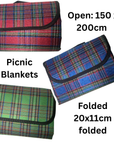 Waterproof Picnic Blankets 150cm x 200cm