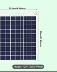 Solar Panel with USB Port 10W
