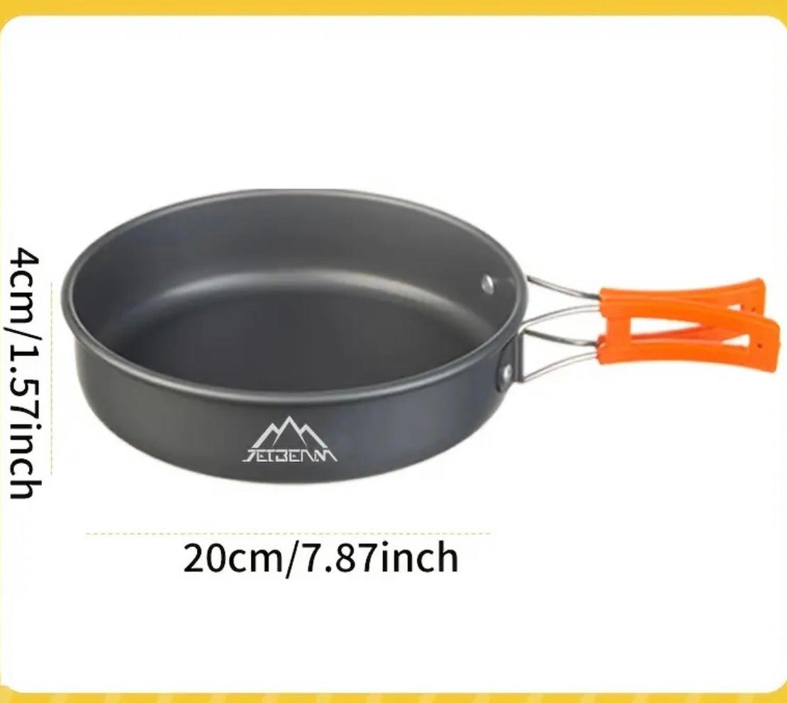 Jetbeam Outdoor Camping Frying Pan – Pre-Seasoned & Ready to Cook