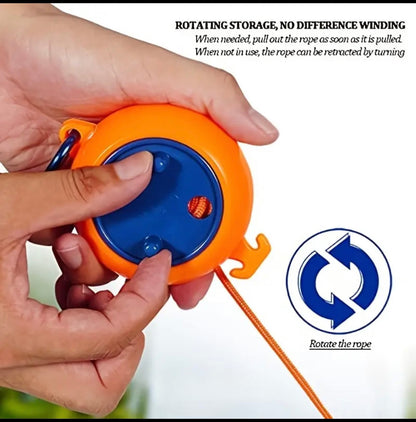 10m Retractable Camping Clothesline – Compact & Durable