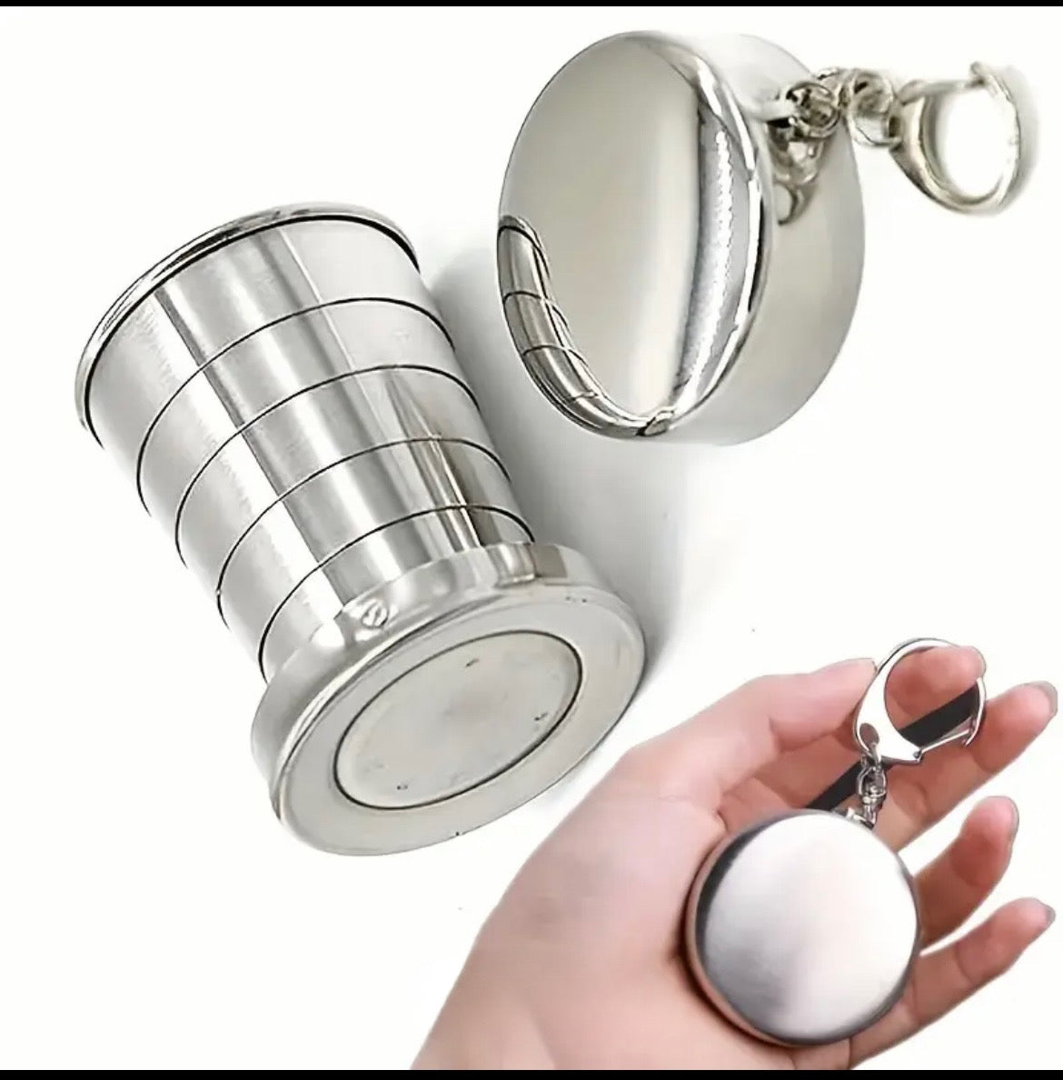 Stainless Steel Collapsible Travel Cup – 150ml / 250ml