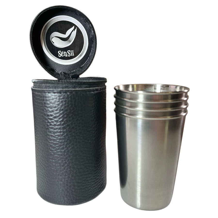 Stainless Steel Shot Glass Set with Carry Bag –  170ml