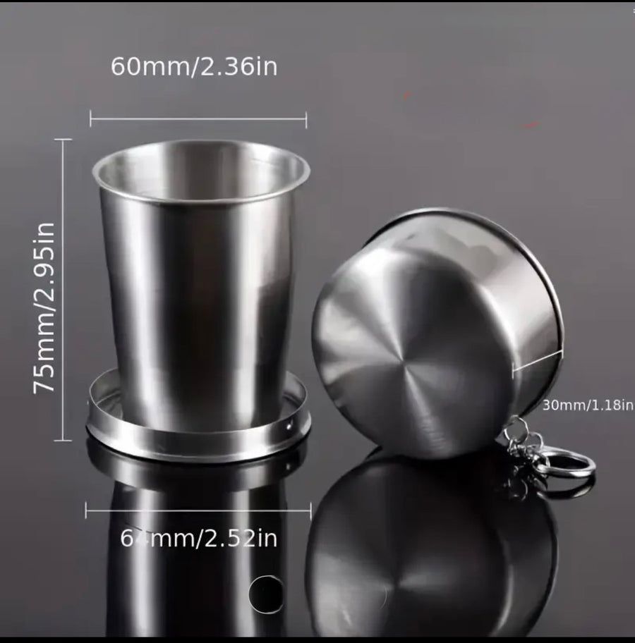 Stainless Steel Collapsible Travel Cup – 150ml / 250ml