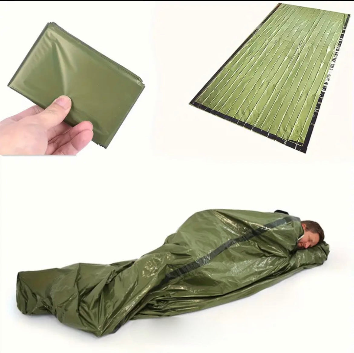 2pcs Sleeping Bivy Sacks with Reflective Blanket