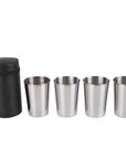 Stainless Steel Shot Glass Set with Carry Bag –  170ml