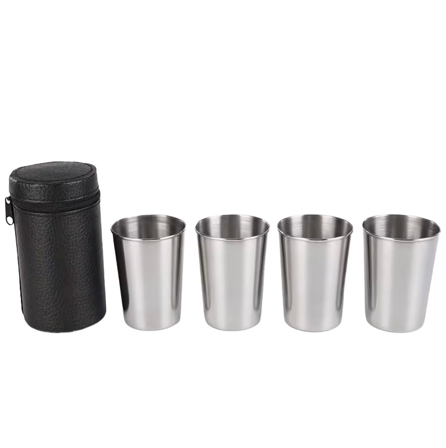 Stainless Steel Shot Glass Set with Carry Bag –  170ml