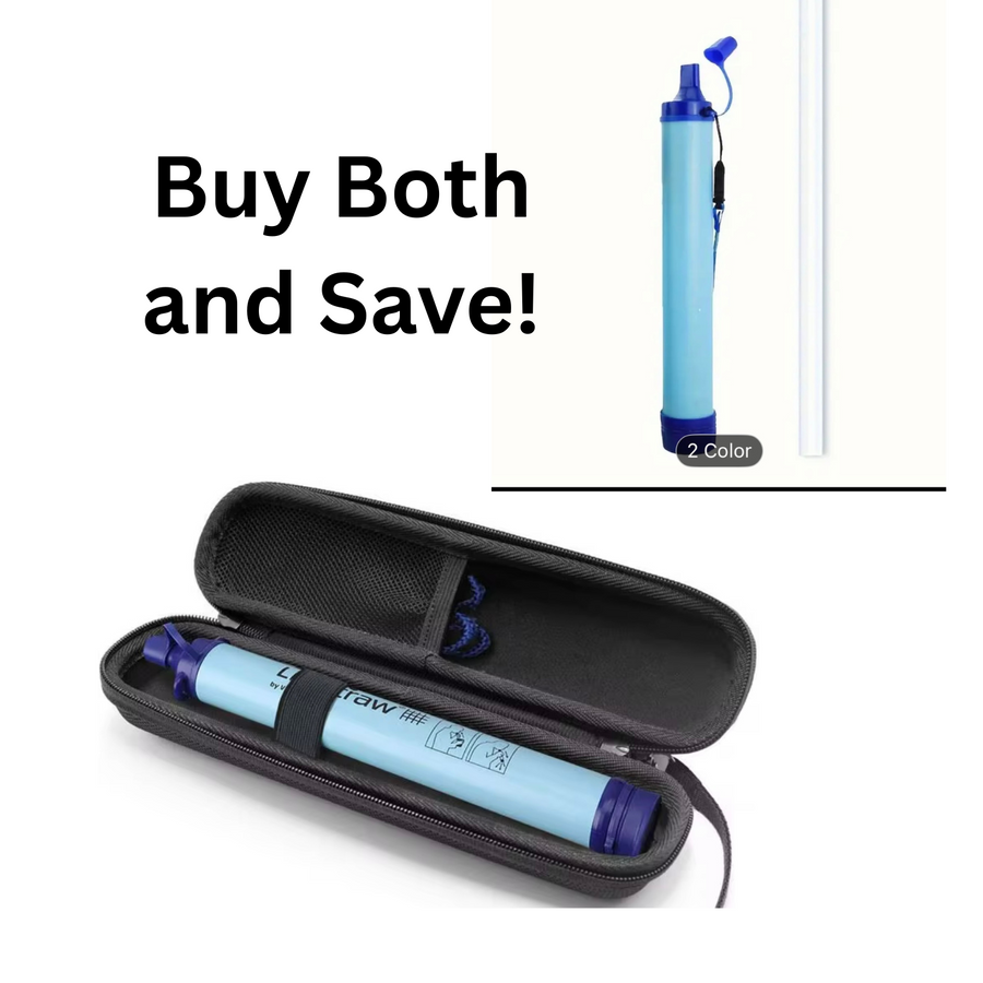 Buy the Combo! Official Personal Water Filter LifeStraw + Tough Carry Case – Clean Water Anywhere!