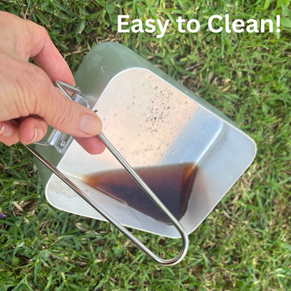 SenSii Aluminium Dixie Mess Tin with Folding Handle – Lightweight Camping & Outdoor Cook Set