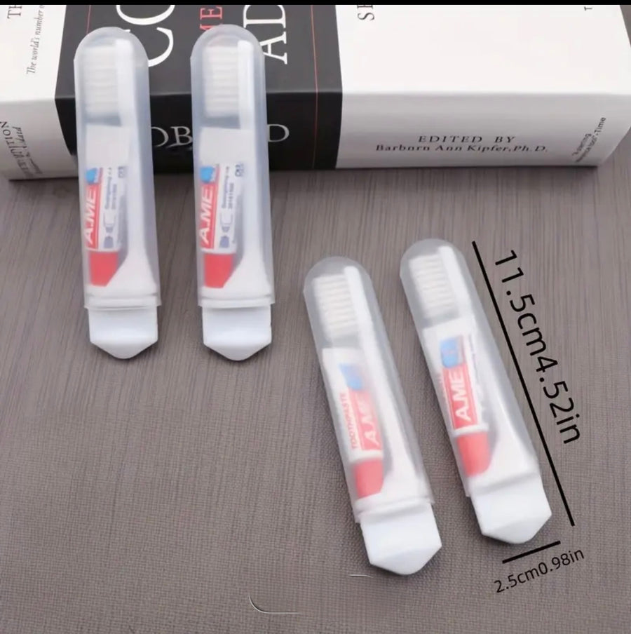 🪥 Portable Folding Toothbrush with Toothpaste – Travel-Ready Clean 🌍✨