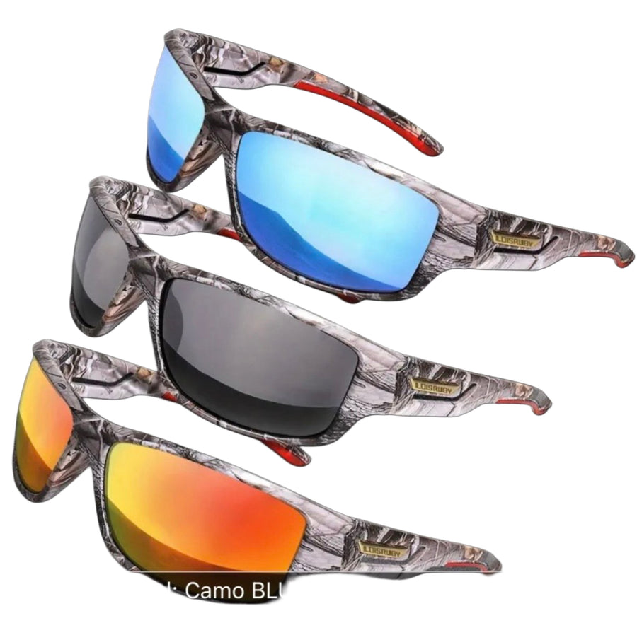 3-in-1 - LOISRUBY Military-Style Polarized Cycling Sunglasses
