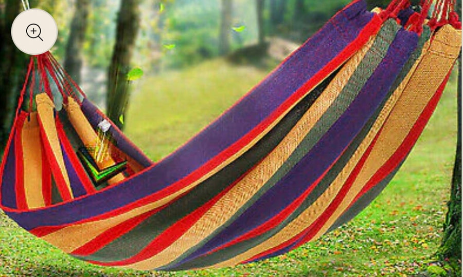 Double Cotton Hammock Swing – Relax Anywhere
