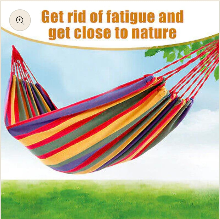 Double Cotton Hammock Swing – Relax Anywhere