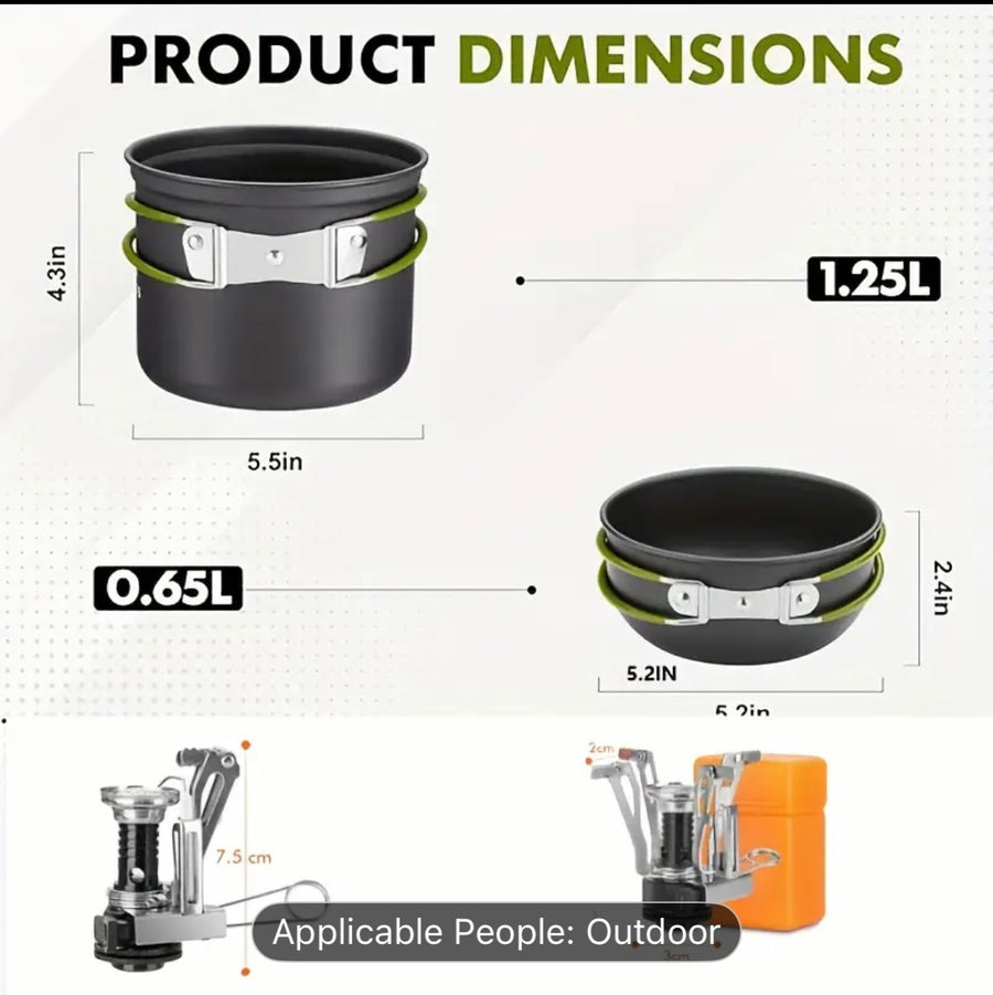 🔥 Portable Camping Stove Kit – Cook Like a Pro in the Wild 🍳🏕️