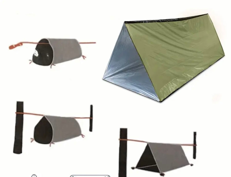 ⛺ 2-Person Emergency Survival Tent – Stay Warm, Stay Safe 🛡️