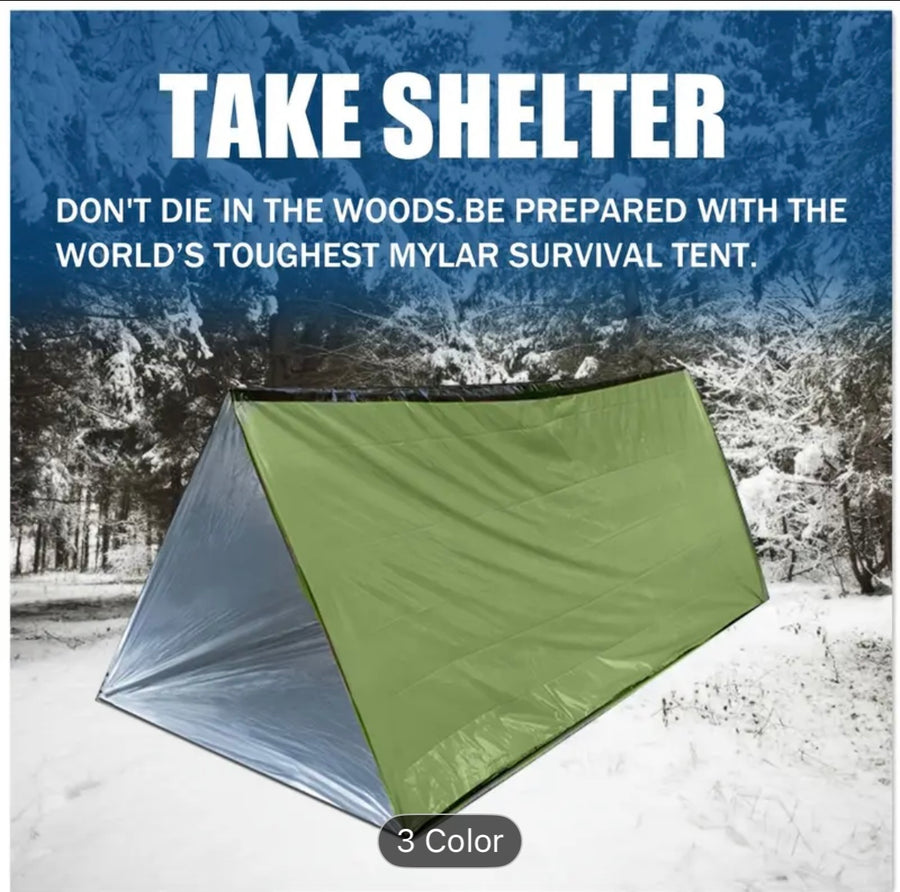 ⛺ 2-Person Emergency Survival Tent – Stay Warm, Stay Safe 🛡️