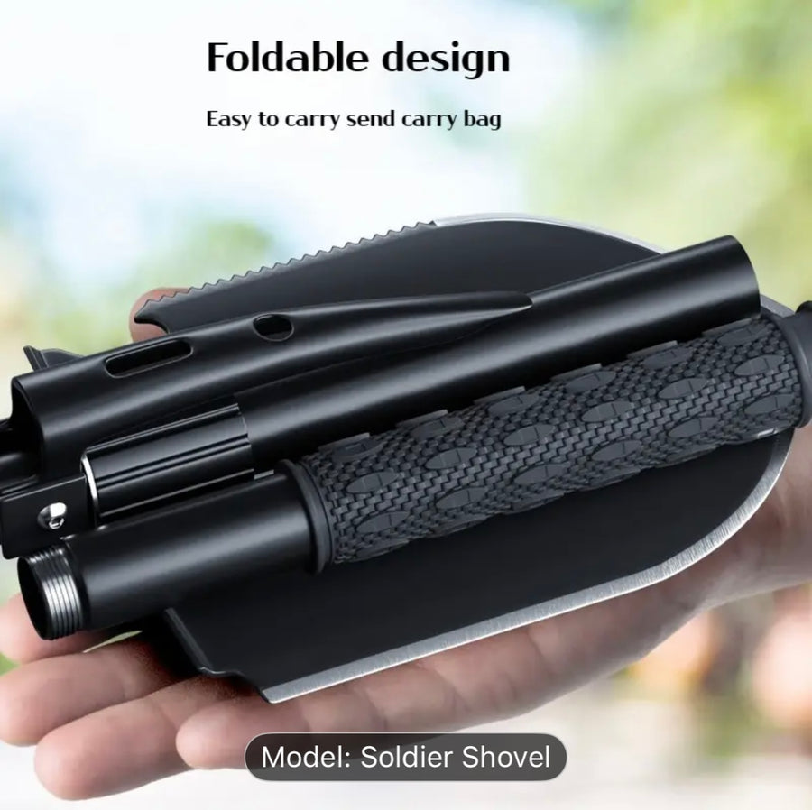 🪓⛏️  Folding Camping Shovel with Compass – Multi-Tool Power 💪