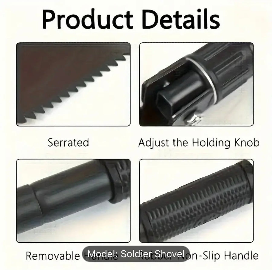 🪓⛏️  Folding Camping Shovel with Compass – Multi-Tool Power 💪