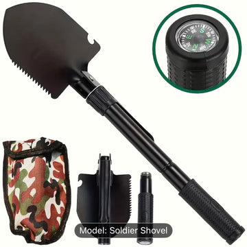 🪓⛏️  Folding Camping Shovel with Compass – Multi-Tool Power 💪