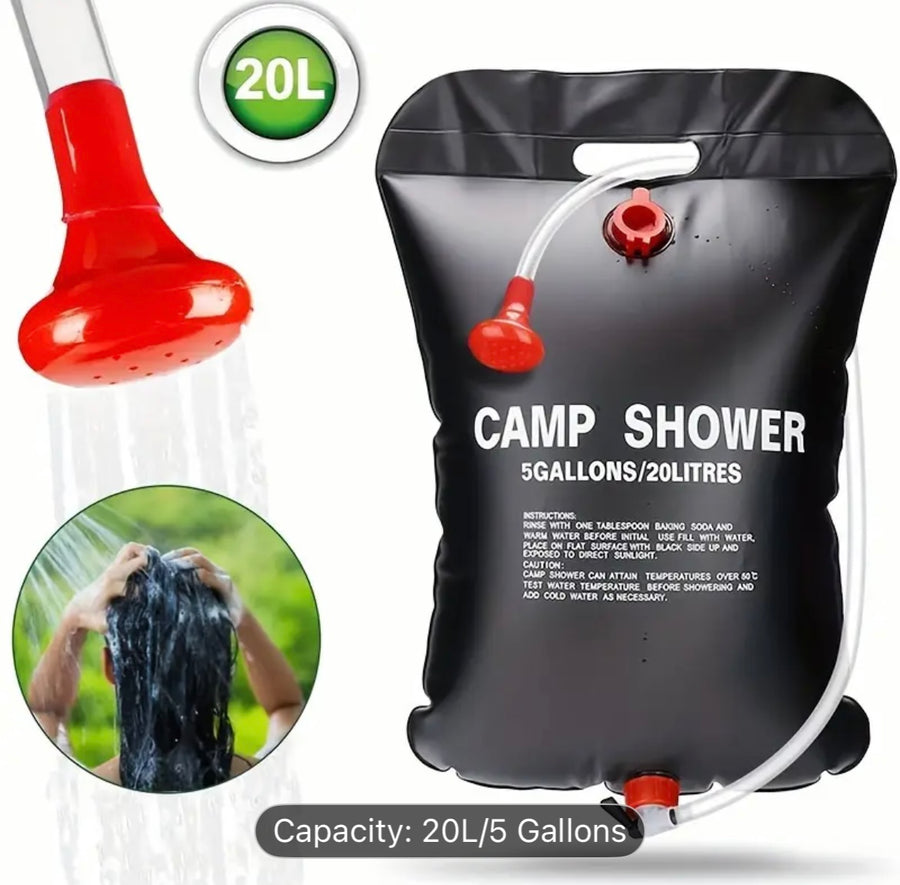 🚿 20L Portable Camping Shower Bag. Prepper Alert!