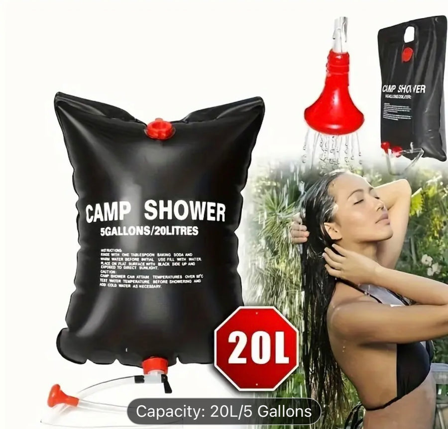 🚿 20L Portable Camping Shower Bag. Prepper Alert!