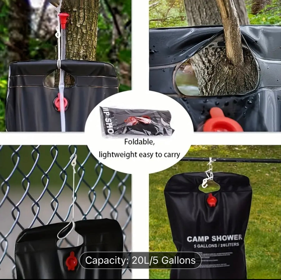 🚿 20L Portable Camping Shower Bag. Prepper Alert!