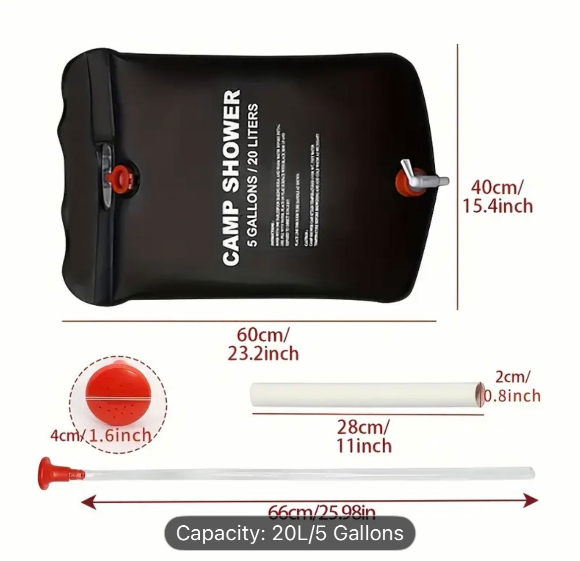 20L Portable Camping Shower Bag. Prepper Alert!