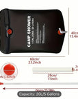 🚿 20L Portable Camping Shower Bag. Prepper Alert!