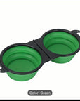 2-in-1 Foldable Pet Food Bowl!