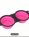 2-in-1 Foldable Pet Food Bowl!