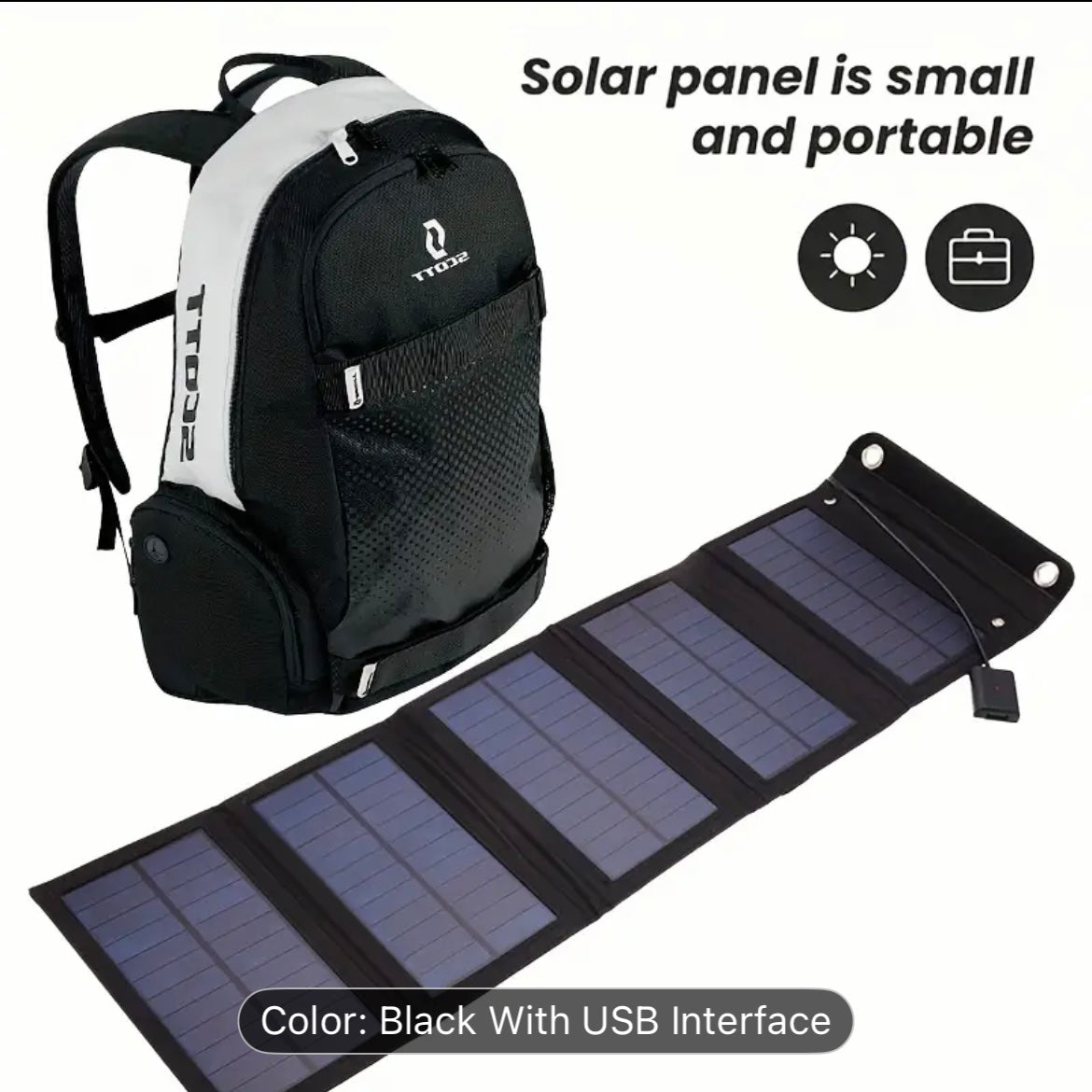 60W Foldable Solar Panel Charger – Power Anywhere!