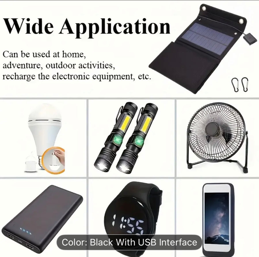 ☀️ 60W Foldable Solar Panel Charger – Power Anywhere!