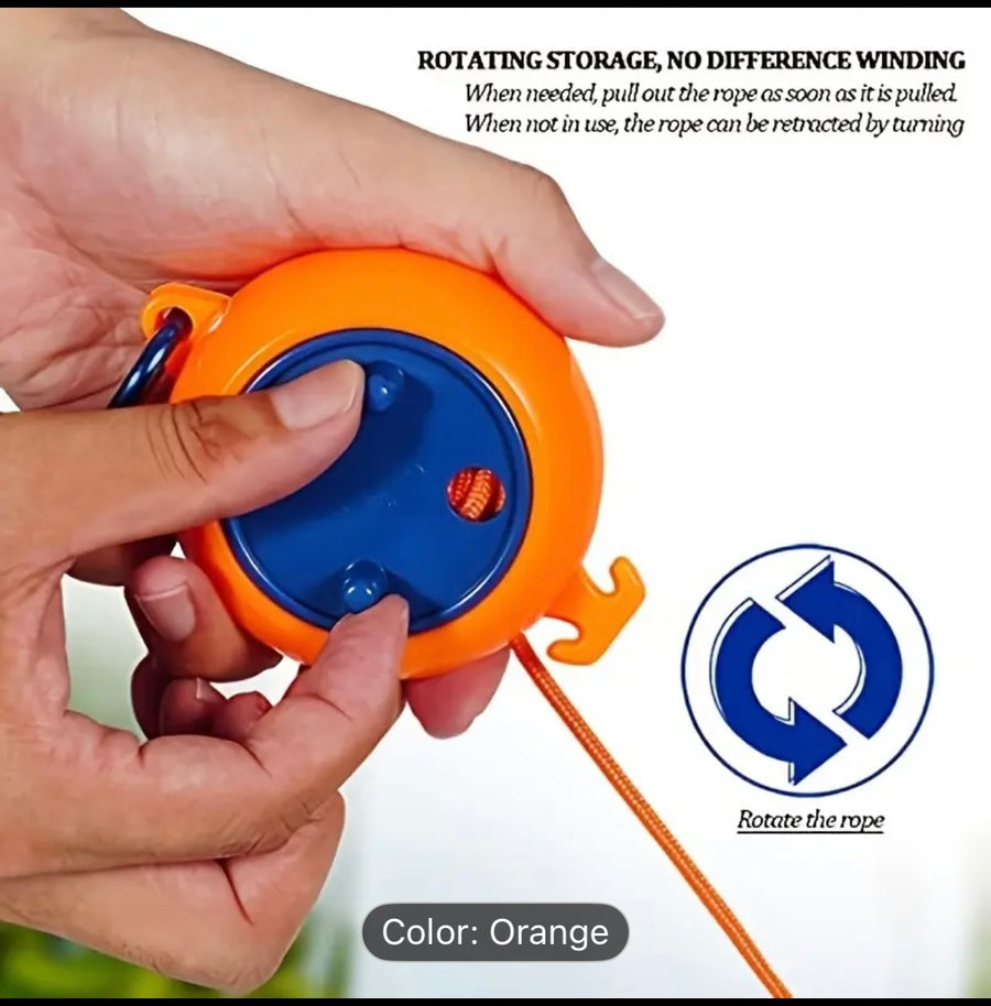 🧺 10m Retractable Camping Clothesline – Compact & Durable 🏕️✨