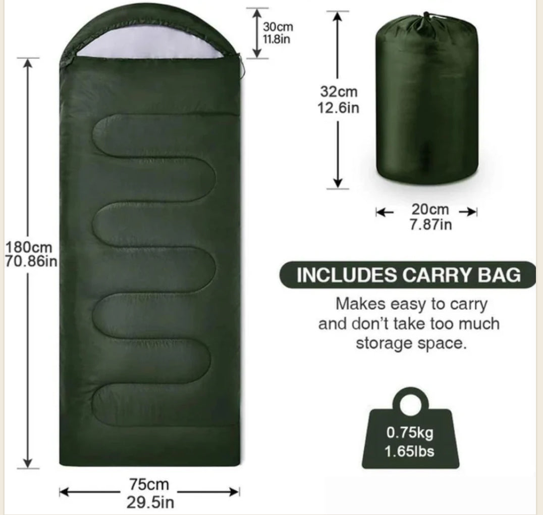 Cosy Outdoor Sleeping Bag (3 Colours)