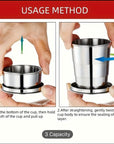 Stainless Steel Collapsible Travel Cup – 150ml / 250ml