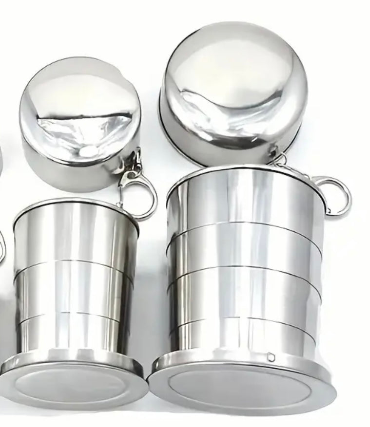 Stainless Steel Collapsible Travel Cup – 150ml / 250ml