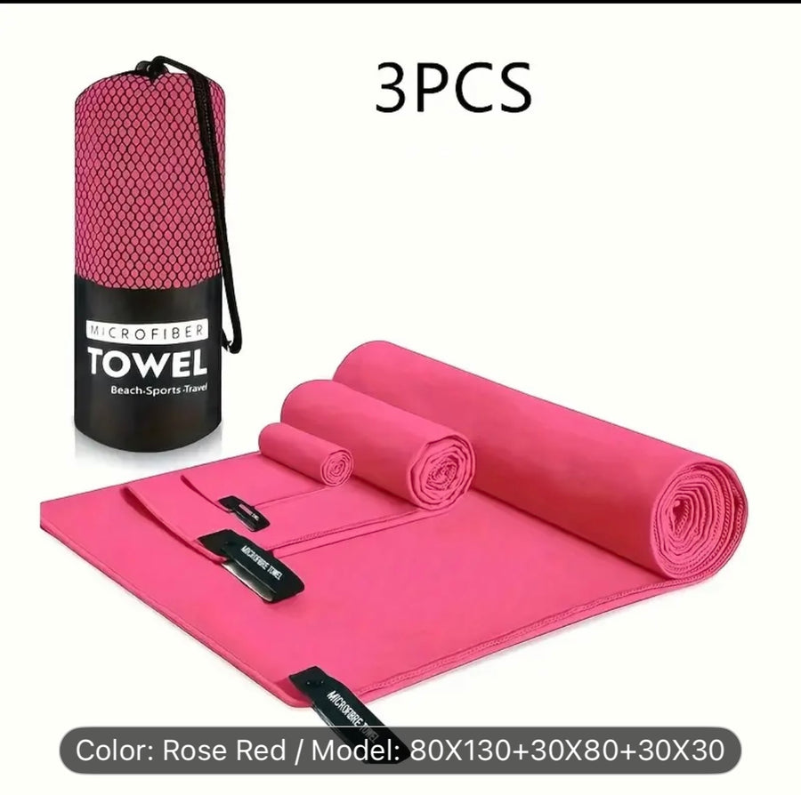 3-Piece Outdoor Quick-Drying Sports Towel Set
