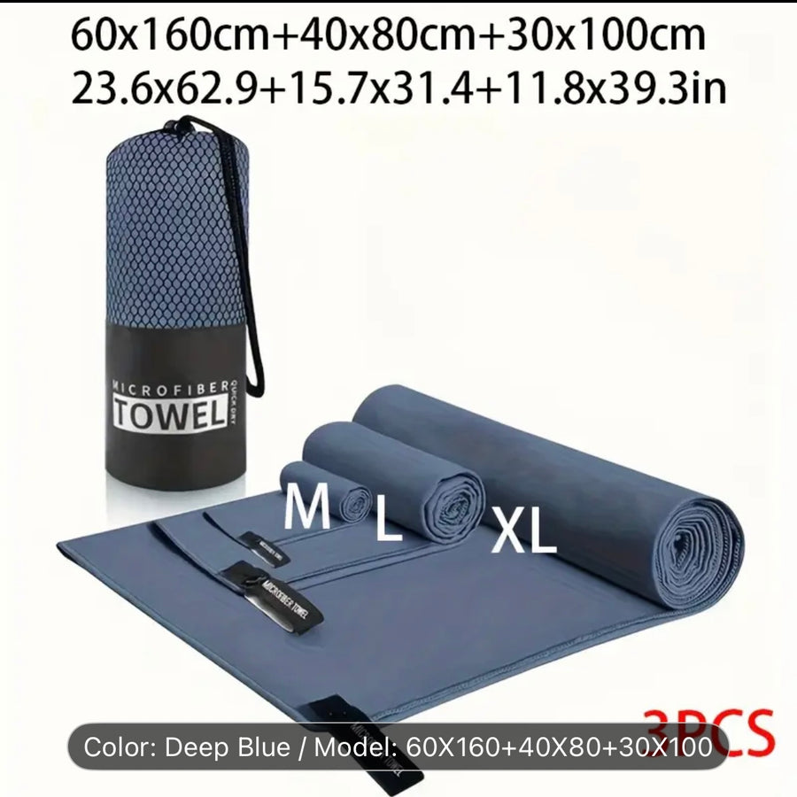 3-Piece Outdoor Quick-Drying Sports Towel Set