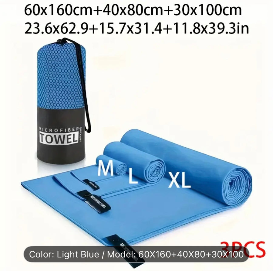 3-Piece Outdoor Quick-Drying Sports Towel Set