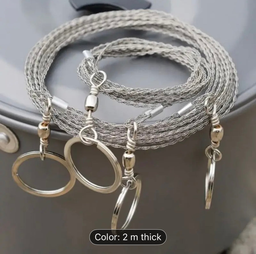 🪚 Stainless Steel Wire Saw – Compact Cutting Power for Survival