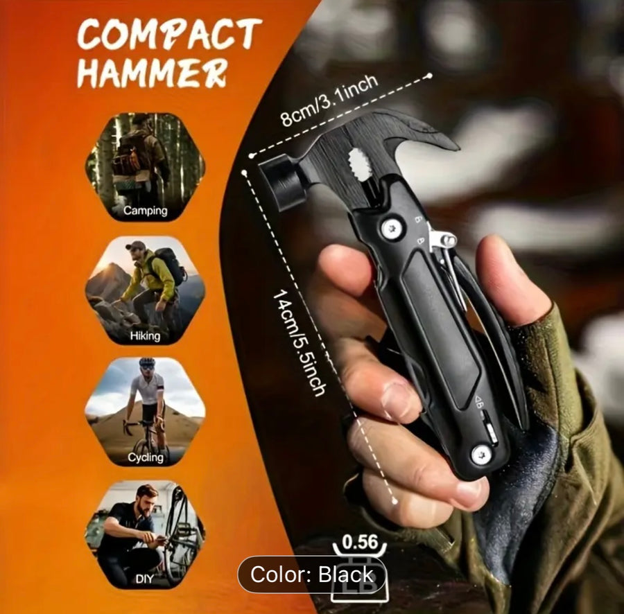 🔨 12-in-1 Multifunctional Survival Hammer
