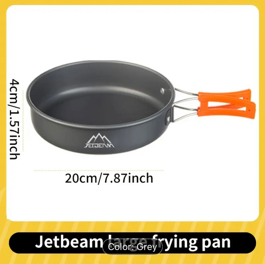 Jetbeam Outdoor Camping Frying Pan – Pre-Seasoned & Ready to Cook