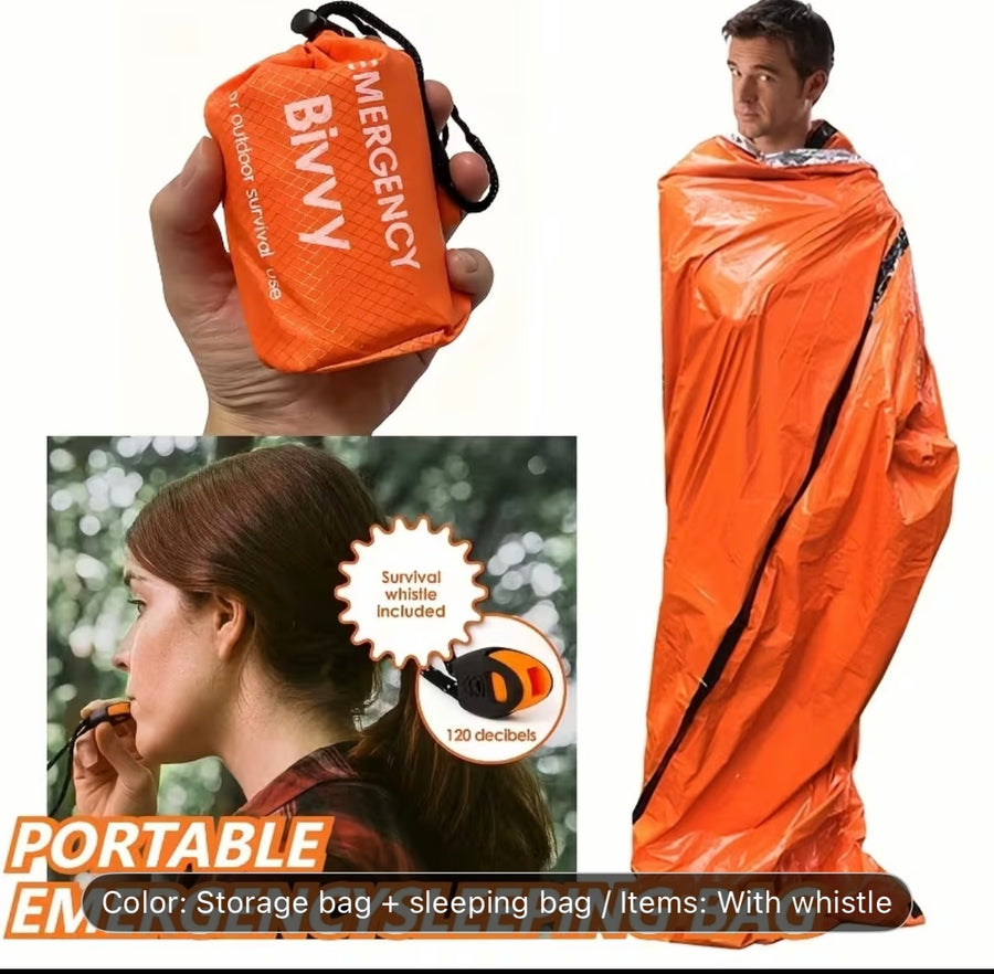 2pcs Sleeping Bivy Sacks with Reflective Blanket