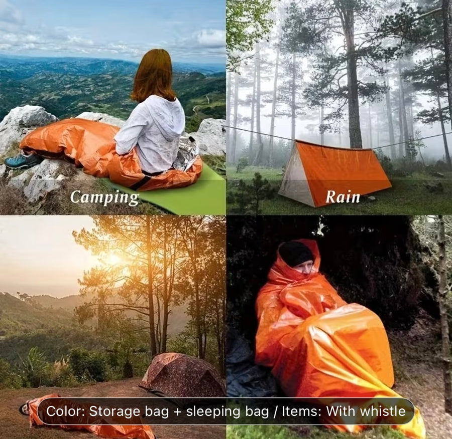 2pcs Sleeping Bivy Sacks with Reflective Blanket