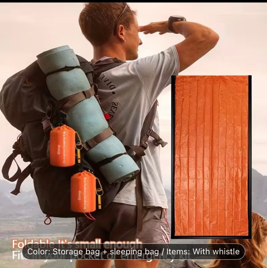 2pcs Sleeping Bivy Sacks with Reflective Blanket