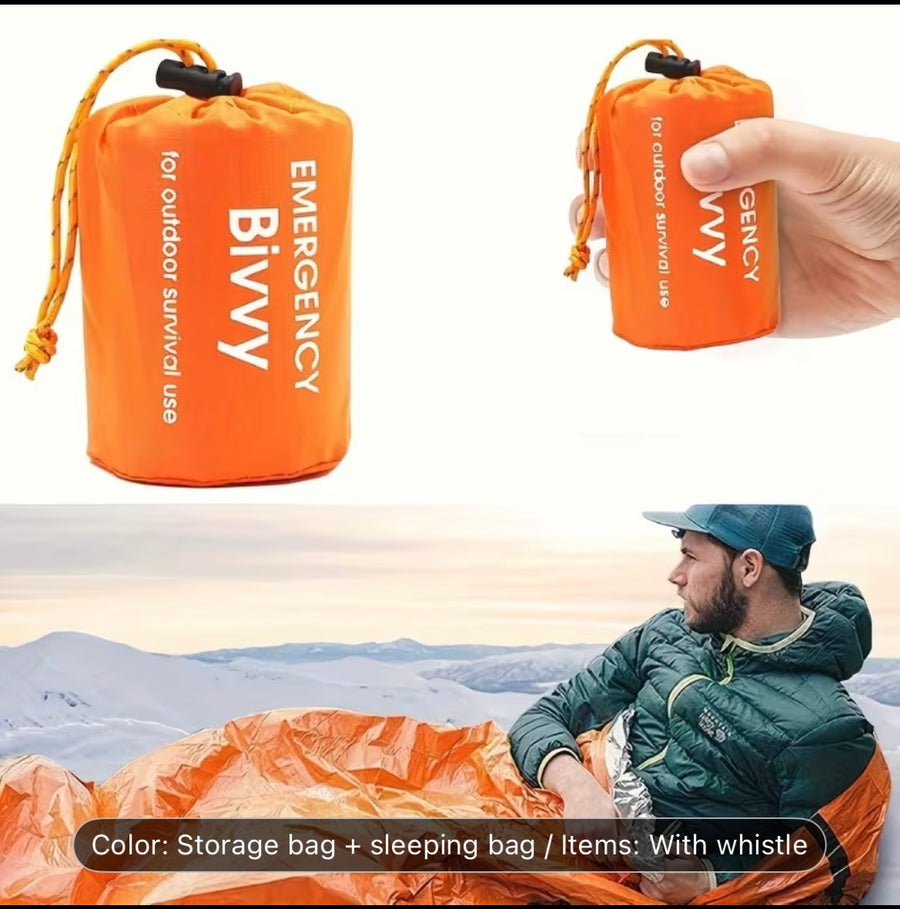2pcs Sleeping Bivy Sacks with Reflective Blanket