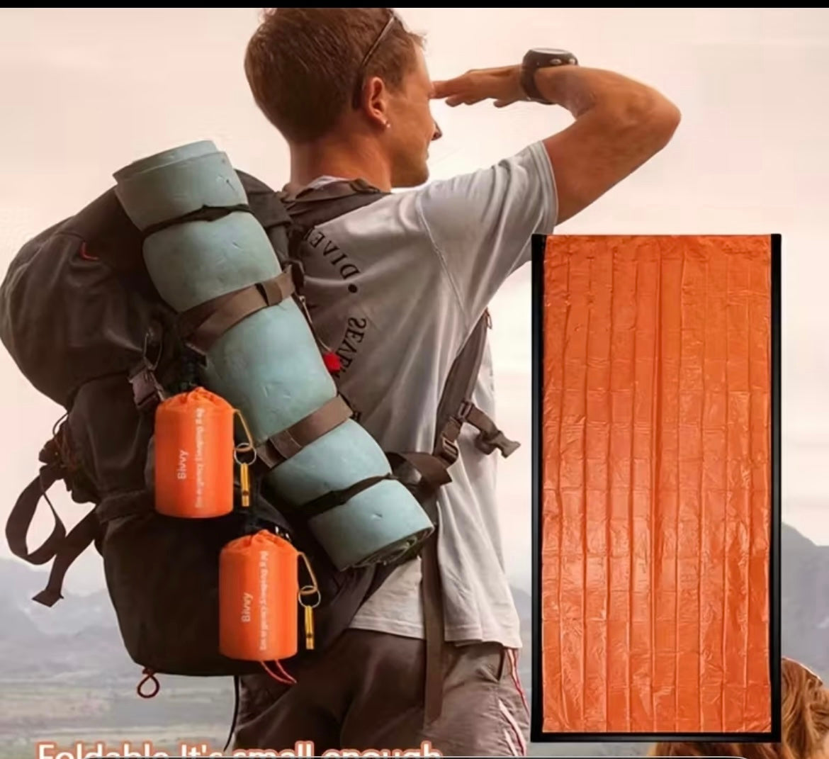 2pcs Sleeping Bivy Sacks with Reflective Blanket