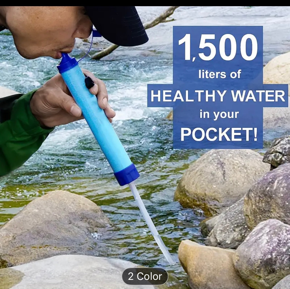 Sensii Water Filter Straw - Lightweight Purifier for Clean Drinking Water