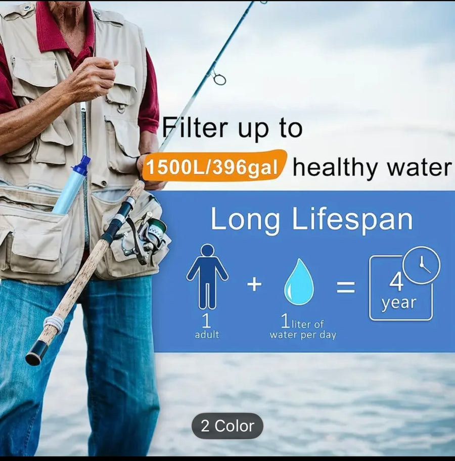 Sensii Personal Water Filter LifeStraw - Lightweight Purifier for Clean Drinking Water