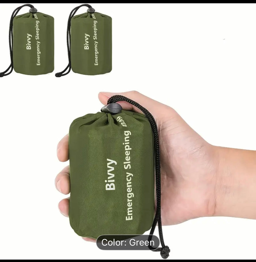 2pcs Sleeping Bivy Sacks with Reflective Blanket