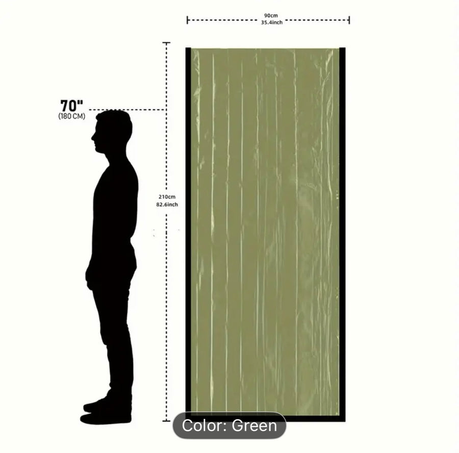 2pcs Sleeping Bivy Sacks with Reflective Blanket